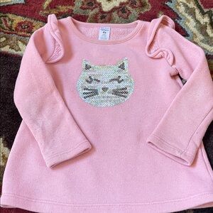 Carter’s Pink Sequined Cat Sweater